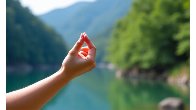 日本の山間部でのヨガと瞑想